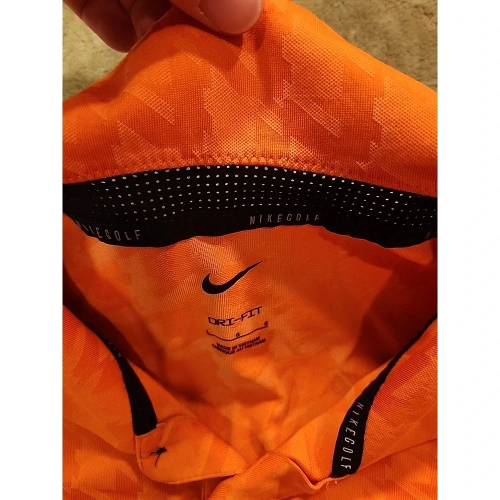 Nike Men's Dri-FIT Vapor Polo Golf Shirt Size Large Stretch Fit Orange